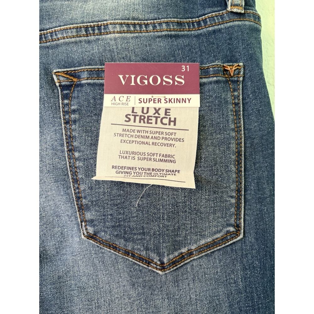 Vigoss Size 31x29 Distressed Ace Skinny Denim Ankle Jeans - Picture 4 of 8